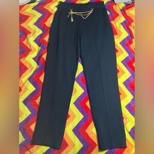 St. John Collection Santana Knit Gold Chain Pants Size 12 623